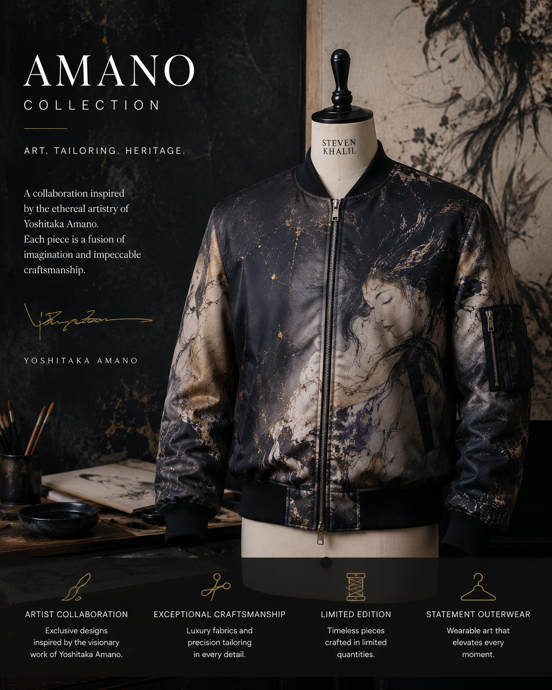 A luxury bomber for the Vestium NY journal article ‘Women's Bomber Jackets: The Case for a Tailored One’.