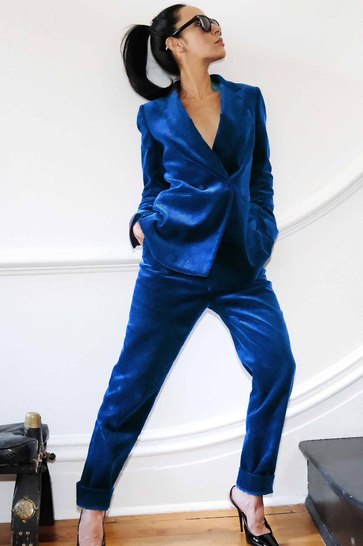 
                  
                    Royal Blue Velvet Corduroy Suit - Artwork by Yoshitaka Amano
                  
                