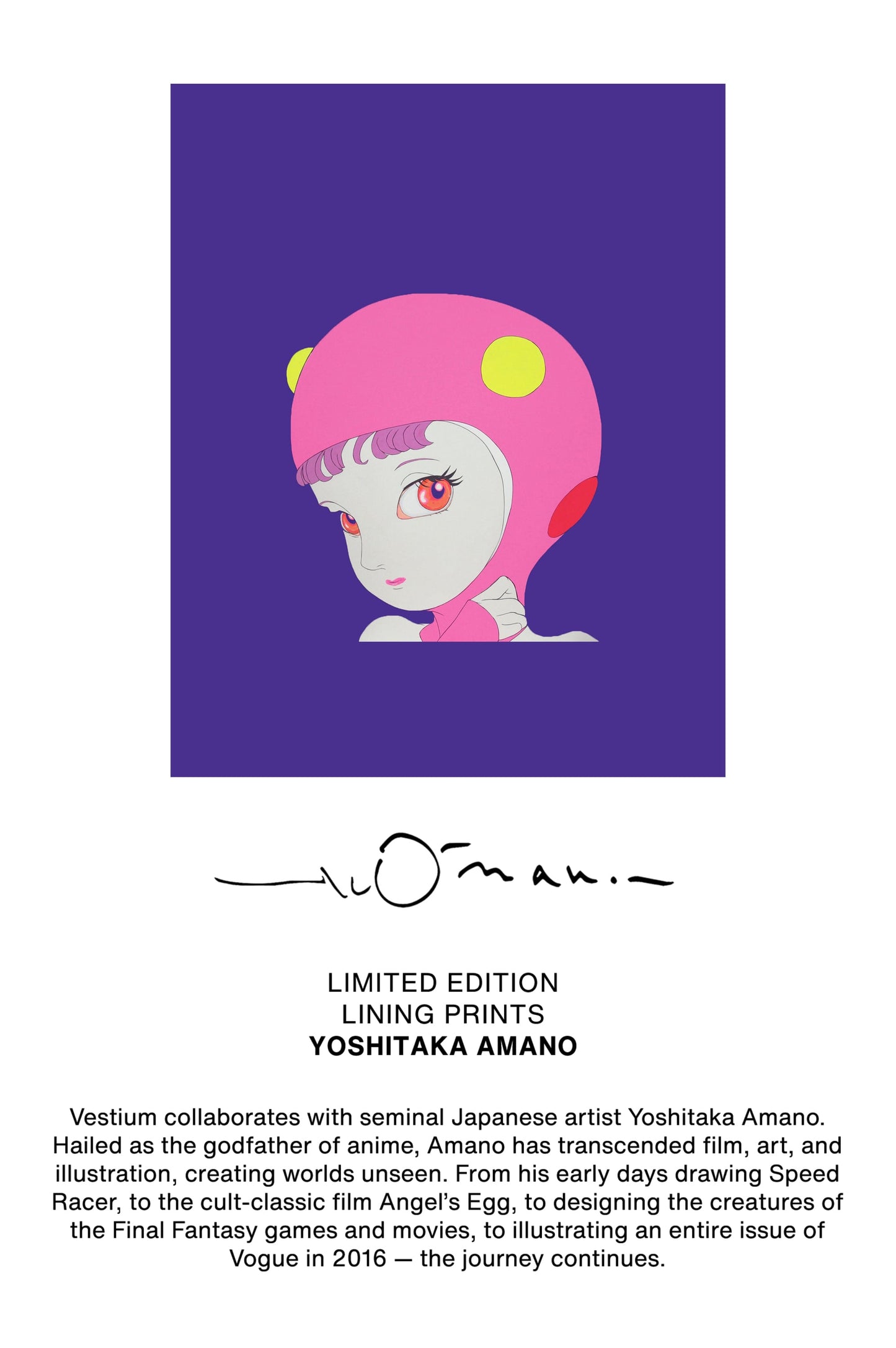 
                  
                    Royal Blue Velvet Corduroy Suit - Artwork by Yoshitaka Amano
                  
                