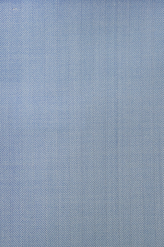 
                  
                    Baby Blue Herringbone Wool Silk Suit Fabric Swatch
                  
                