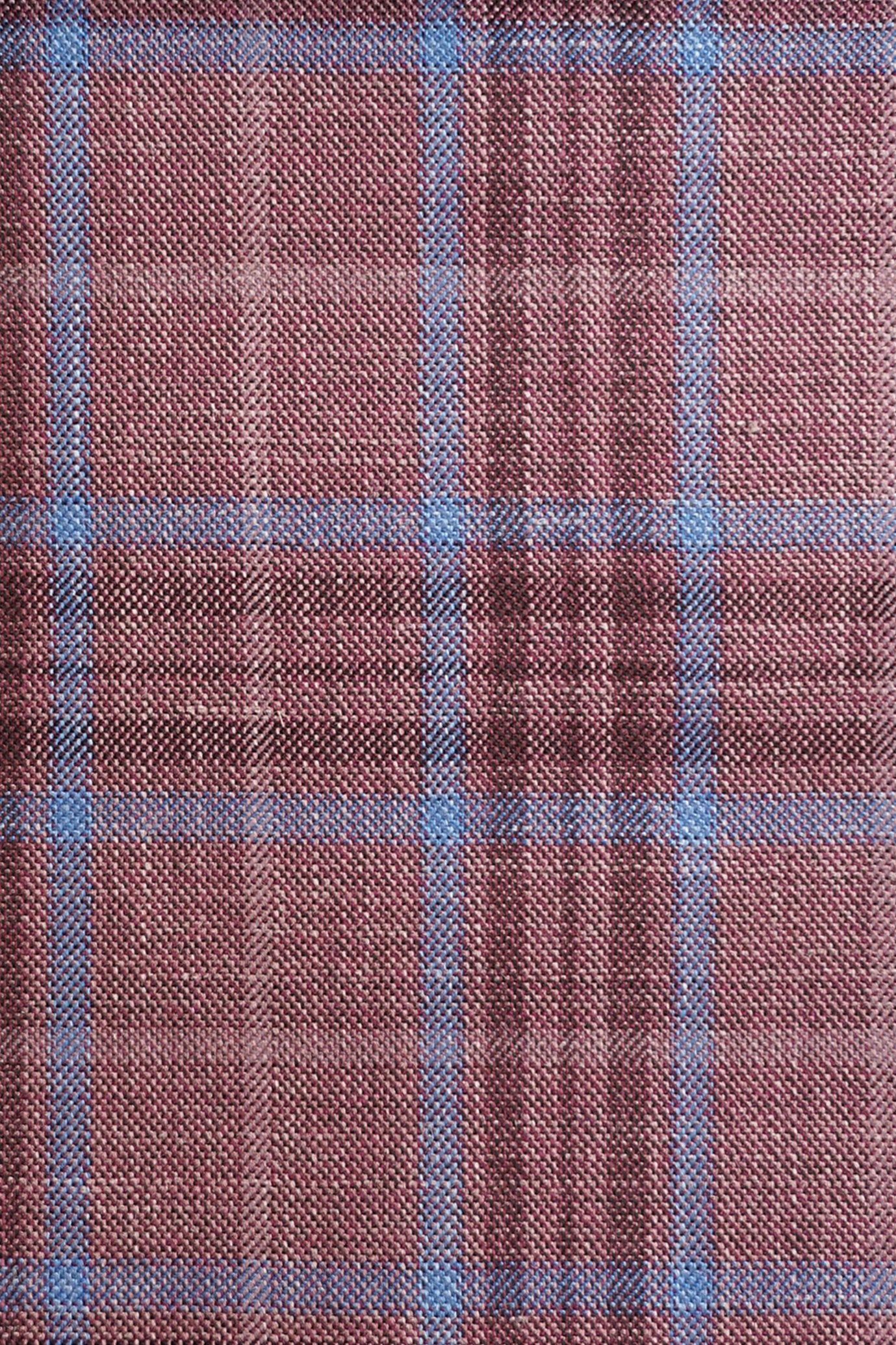 
                  
                    Grape Light Blue Checks Wool Linen Suit Fabric Swatch Made in Italy
                  
                