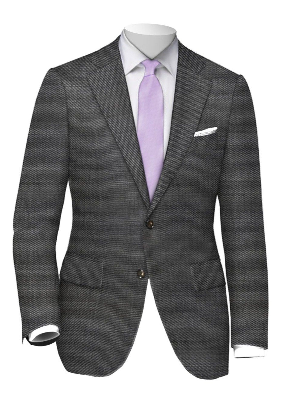 
                  
                    Men's charcoal grey custom made wool business suit
                  
                