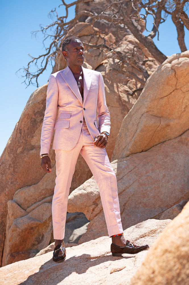 Passion in Pink - Custom Tailored Pink Metallic Suit for Men. Designed in New York Passion in Pink - Custom Tailored Pink Metallic Suit for Men. Designed in New York