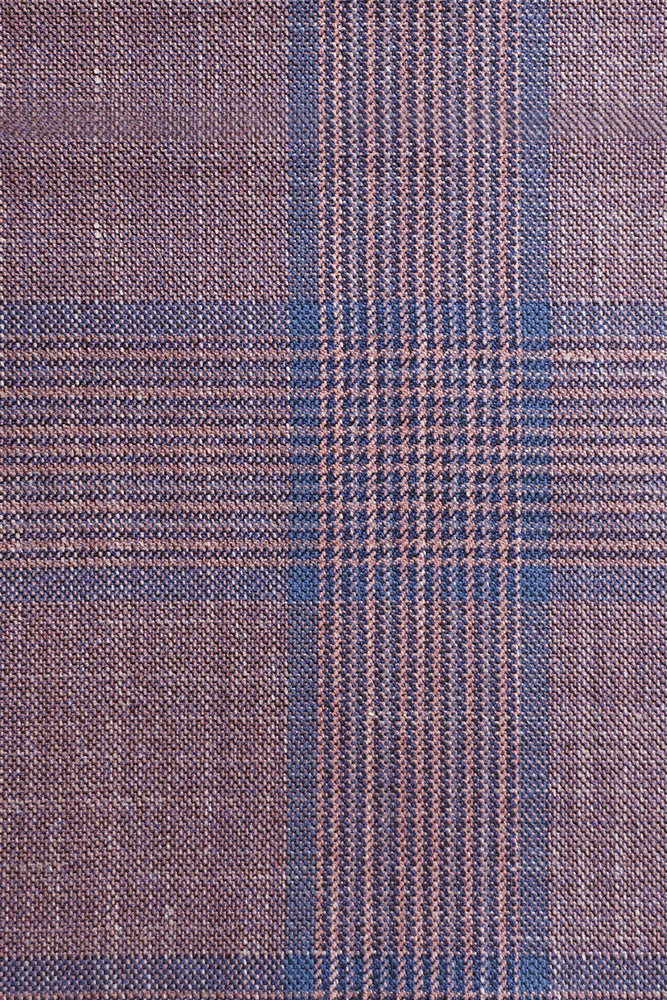 
                  
                    Purple Plaid Wool Silk Linen Suit Fabric Swatch Made in Italy
                  
                