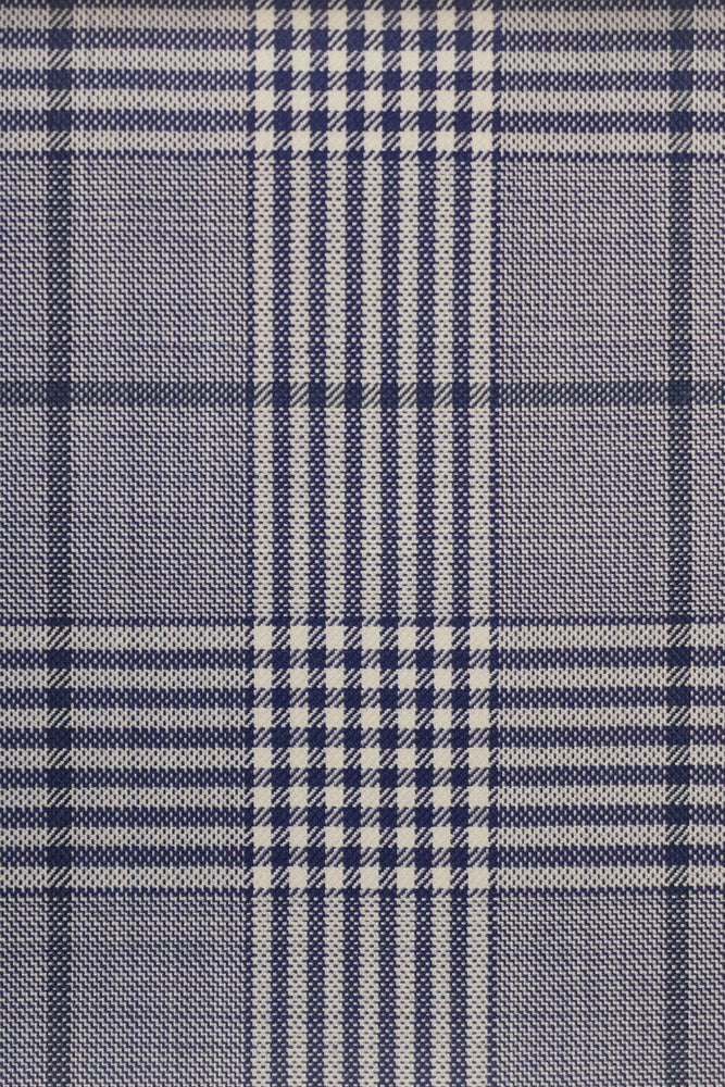 
                  
                    Royal Navy Plaid Wool Suit Fabric Swatch Made in Italy
                  
                